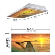 Octo Lights - Fluorescent Light Covers - 2x4 Flexible Ceiling Light Filters - For Classrooms and Offices - Beach 001