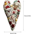 thumbnail image 7 of HIELLFQ 8Pcs Embroidery Christmas Ornament Kits DIY Heart Shaped Hand Embroidered Christmas Embroidery Kit Ornament Holiday DIY Cross Stitch Tree Ornament Craft Kit with Needles(Finished), 7 of 7