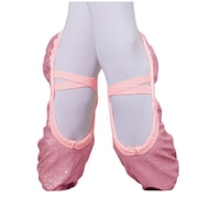 Cethrio Girls Dance Shoes, Soft Sole 2025 Performance Gymnastics Ballet Shoes Flats Pink Size 7