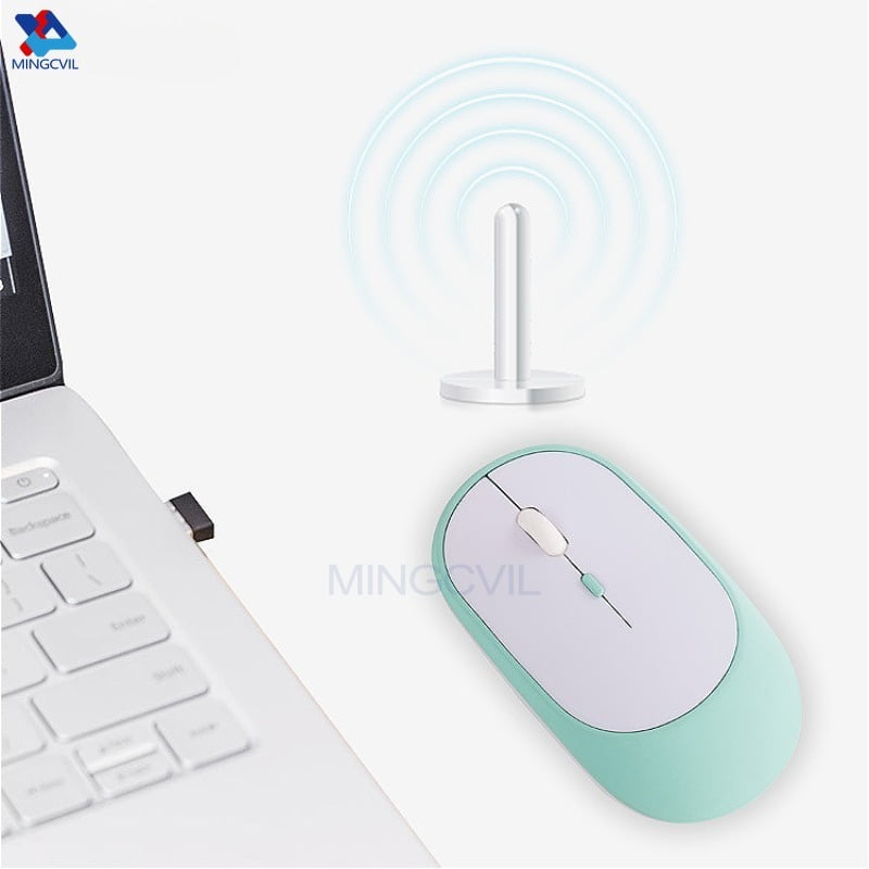 MINGCVIL Wireless Mouse Bluetooth USB Silent Mice Adjustable DPI Ergonomic Design Rechargeable Gaming Mouse For Xiaomi Tablet