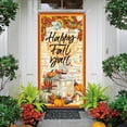 thumbnail image 5 of Happy Fall Y''all Door Cover Fall Front Porch Door Sign Banner Fall Autumn Thanksgiving Harvest Pumpkin Birthday Party Baby Shower Decoration and Supplies for Home, 5 of 6