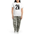 thumbnail image 4 of CafePress - 21 Years Old Women's Light Pajamas - Women's Short Sleeve Print T-Shirt and Pants Light Cotton Pajama Set, 4 of 7