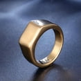 thumbnail image 6 of 10mm Black/Gold/Silver Square Band Men's Stainless Steel Engagement Ring Sz 5-13, 6 of 6