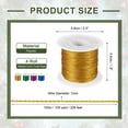 thumbnail image 2 of Uxcell Metallic Cord Tinsel Ornament String Tag Cord Non Stretch Twine Thread for Gift Wrapping Craft Jewelry Making Gold/Rose Red/Dark Blue/Green, 2 of 6