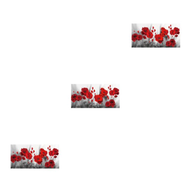 Maytalsory Kit de Peinture Diamants Rouges 5D Coquelicots Fleurs Haute Résolution Motifs Plus Tridimensionnels 50*100cm 3Ensemble