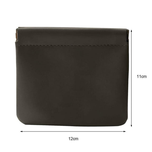 Mini Cosmetic Bag PU Makeup Toiletry Pouch for Daily Travel Storage (Light Grey)