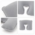 thumbnail image 4 of Unique Bargains 1 Set Inflatable Travel Pillow with Eye Mask Earplugs Comfortable Travel Neck Pillow Gray, 4 of 5