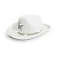 thumbnail image 5 of SUXIAN Christmas Sparkly Star Cowboy Hat for Kids Party Festival Sun Outdoor Play for Girls and Boys with Rhinestone Cowboy Hat White 4-10 Years, 5 of 5