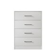 thumbnail image 4 of Castle Place Minimalist 4 Drawer Wooden Dresser, White, 4 of 6