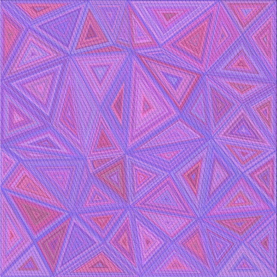 Ahgly Company Indoor Square Patterned Heliotrope Purple Area Rugs, 5' Square
