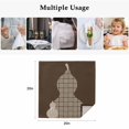 thumbnail image 5 of Brown Gourd Cloth Napkins, Modern Abstract Art Geometric Washable and Reusable Dinner Napkins Set of 4, Table Napkin for Kitchen Party Birthday Wedding Hotel Housewarming 20"x20", 5 of 9