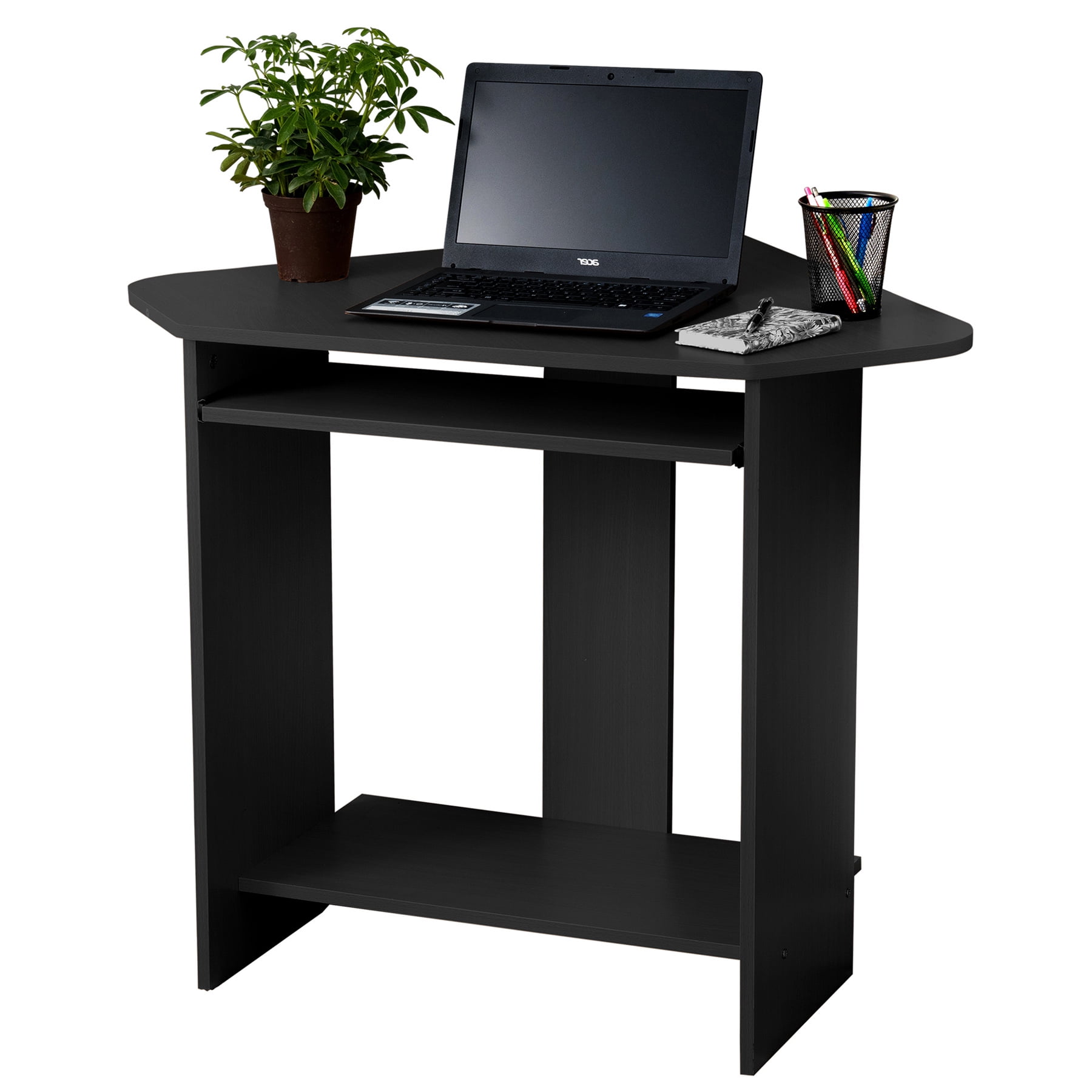 Fineboard Home Office Compact Corner Desk Black Com