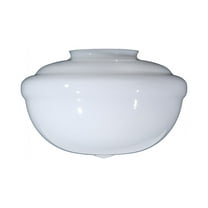 B&P Lamp® 14" Diameter and 6" Fitter OPAL [Milk Glass] Schoolhouse Shade