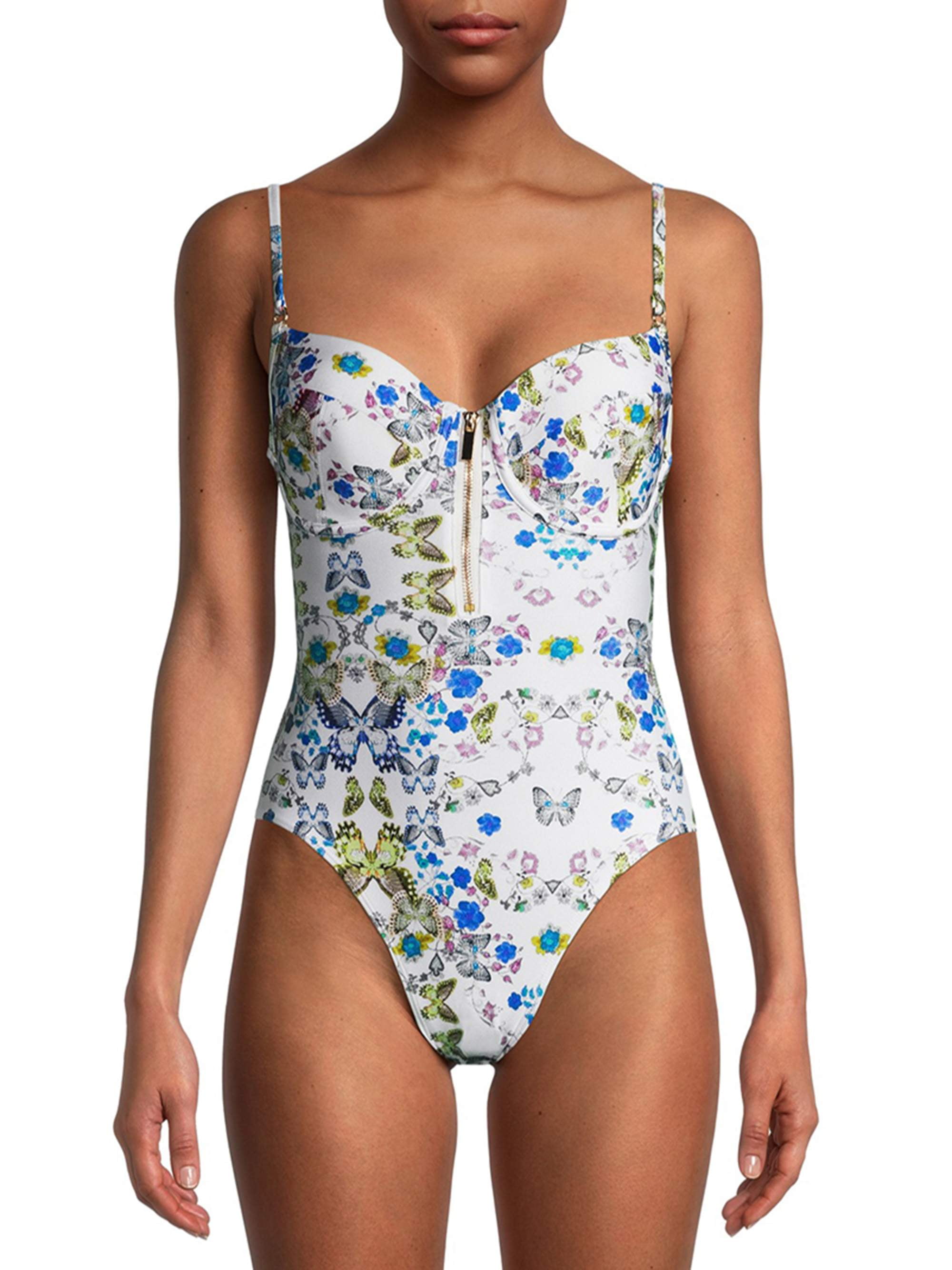 Cyn Luca Women S Butterfly Whisper One Piece Swimsuit Walmart Com