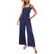 thumbnail image 2 of Sunloudy - Mono informal con cuello cuadrado para mujer, a la moda, color sólido/estampado, sin mangas, con pernera ancha Sunloudy S, M, L, XL, 2 of 9