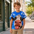 thumbnail image 2 of Boys Graphic Tees Short Sleeve Graphic Print Crewneck Top for Outdoor Wear Boys' Tops Tees Shirts 3 Years-4 Years, 2 of 4