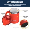 thumbnail image 2 of RTIC 12 oz Ceramic Lined Insulated Essential Mug, Wide Mouth, Leak-Resistant Lid, Persimmon, 2 of 7