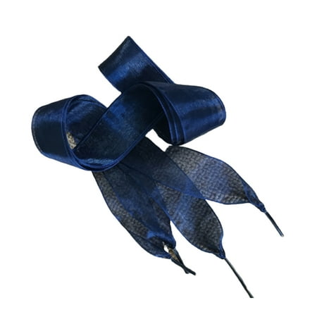 

Taluosi 1 Pair 2.5cm Flat Silk Satin Ribbon Organza Sneaker Casual Shoe Strap Shoelaces