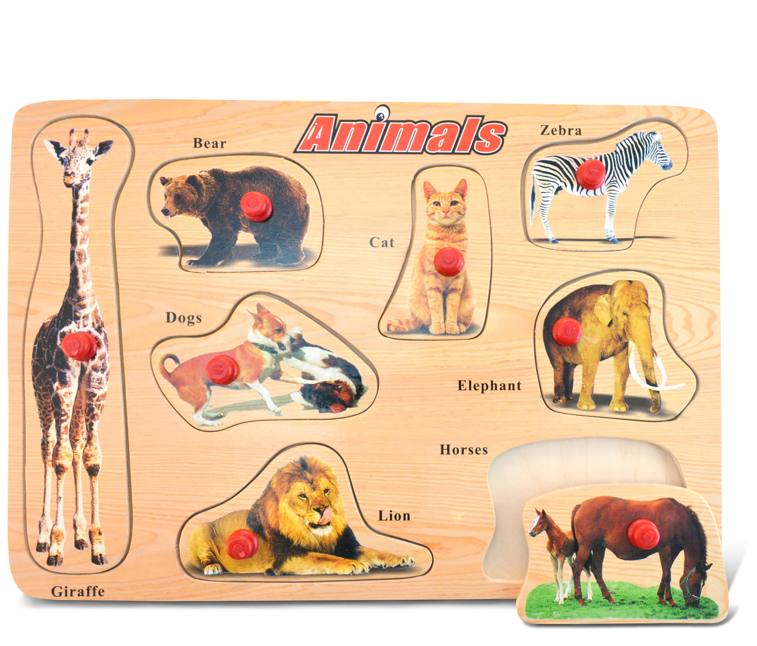 Peg Puzzle Large Animals