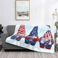 thumbnail image 2 of Fotbe Cute Gnomes in USA1 Manta de Franela con Estampado, Manta Ultrasuave para Cama, Sofá, Auto, Hipoalergénica y Antibolitas-60"x50", 2 of 6