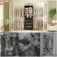thumbnail image 3 of Aheaplus Closet System, 4-9Ft Closet Organizer with 4 Wooden Drawers, Wood Closet Organizer System with Tower, Walk-in Closet Organizer Wardrobe Clothes Rack with 4 Hanging Rods, Garment Rack, Black, 3 of 8