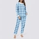 thumbnail image 4 of Conjunto de top y pantalones de poliéster con bolsillos largos y estampado de cuello redondo informal para mujer, 4 of 6