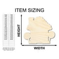 thumbnail image 2 of Unfinished Wood Gingerbread House Shape - Craft - up to 36" 2" / 1/8", 2 of 5