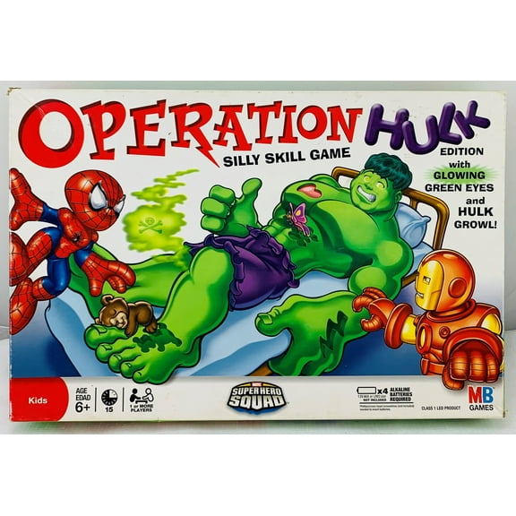 Open Box Hulk Operation Game - 2008 - Milton Bradley - Great Condition