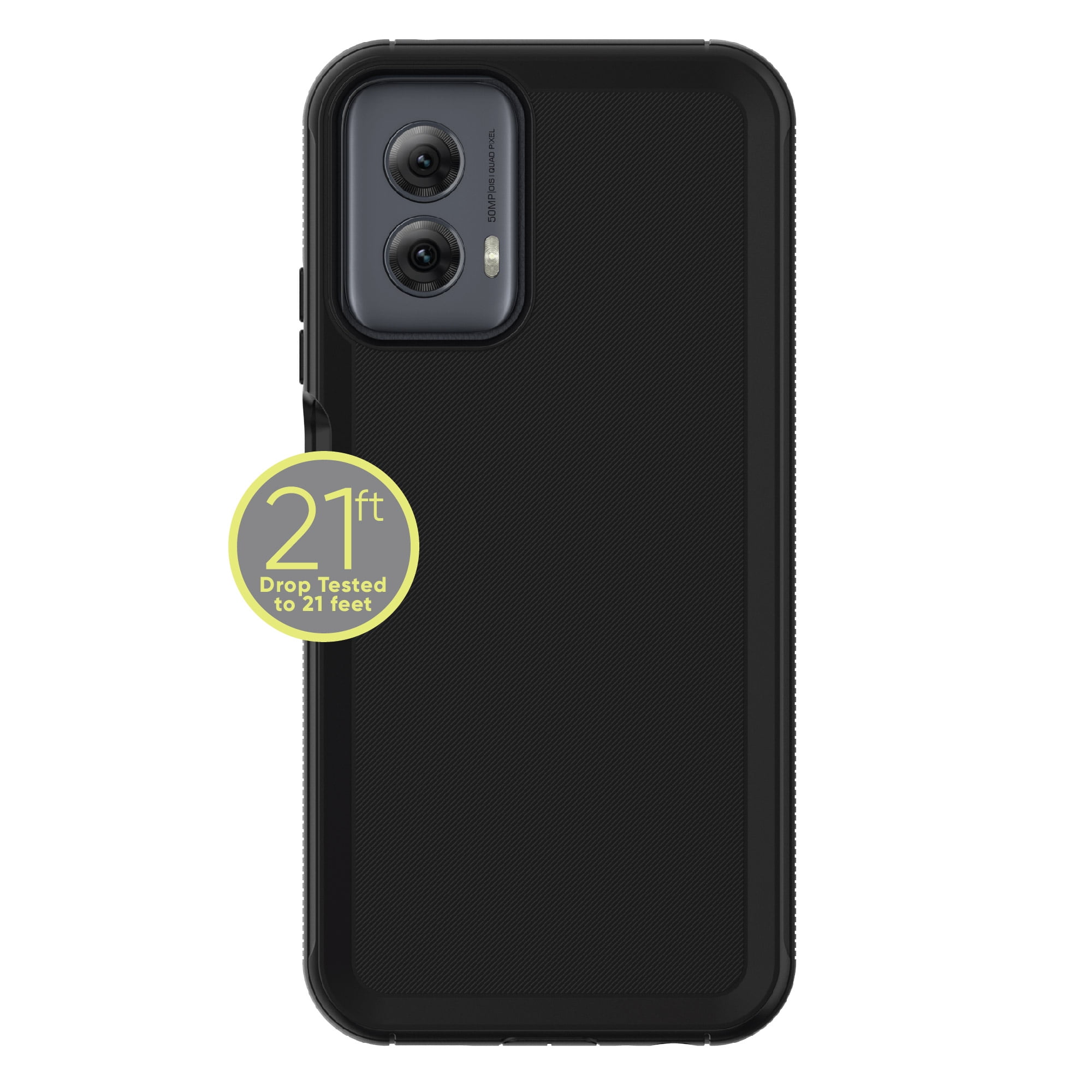 onn. Rugged Phone Case for moto g POWER 5G (2024) - Black