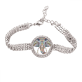 thumbnail image 1 of Mosaico de estilo colorido diseño de elefante Pulsera de tobillera de cadena de tenis, joyería de diamantes, 1 of 3