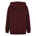 thumbnail image 3 of Dndkilg Oversized Hoodies Long Sleeve Drawstring Hooded Fashion Y2k Women's Sweatshirts Oversized with Pocket Wine Pullover Fleece Fall Aesthetic Sweater Work Clothes XXL, 3 of 5