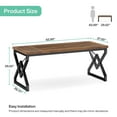thumbnail image 2 of Tribesigns 63 Inch Computer Desk, Large Executive Desk with Thicker Frame, Modern Simple Computer Desk for Home Office, Brown&Black, 2 of 6
