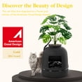 thumbnail image 5 of Norcho Hidden Cat Litter Box Enclosure, Plant Corner Furniture with Litter Liner, Black, 5 of 9