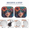thumbnail image 6 of Hirioo Bohemian Colorful Flower Woman for 2PCS Windshield Sun Shade Foldable | Front Windshield Shade for Sun, Heat and UV Rays-Large, 6 of 6