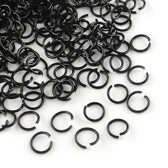 900Pcs Aluminum Wire Open Jump Rings Black Open Jump Rings Connectors Thick Chainmail Making Jewelry Findings for Jewelry Making Supplies 8x1.0mm