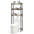 thumbnail image 2 of Canddidliike Over The Toilet Storage Rack with Hooks and Adjustable Bottom Bar-Gray, Bathroom Storage Cabinet, 2 of 7