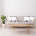 thumbnail image 4 of Ambesonne Garden Throw Pillow Cover 4 Pack, Classic Petals Pastel, 24", Purple Pale Green, 4 of 5