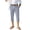 Dark Blue, variant on Men's Striped Linen Capri Pants Casual 3/4 Length Cropped Vacation Cropped Pants Elastic Waist Comfy Button Fly Trouser Sky Blue 2XL