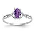 thumbnail image 1 of 14k White Gold Amethyst Birthstone Ring February, 1 of 6