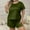 Army Green, variant on Plus Size Pjs Sets for Women Short Sleeve Soft Pjs Shorts Set 2 Pc Satin Crew Neck Lounge Set Women XXXXL