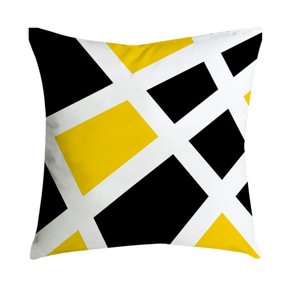 SLYNSHome Pineapple Leaf Yellow Case Sofa Car Waist Throw Cushion Cover Home Decor
