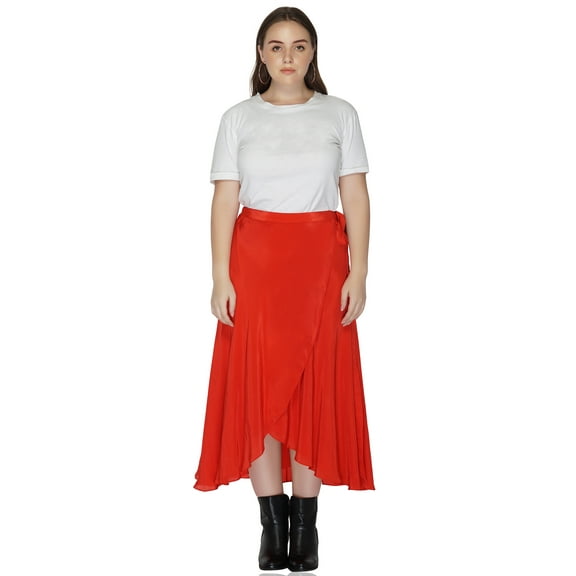 Red Wrap Skirt