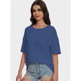 thumbnail image 5 of Women’s Short Sleeve Tops Crew Neck Summer Shirts, 5 of 6