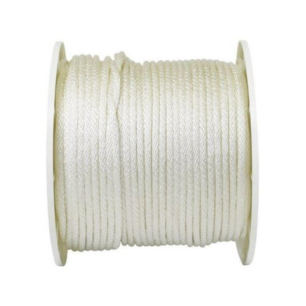 Wellington G1020S0500S Solid Braided Nylon Rope Spool White - 0.31 in. x  500 ft. 