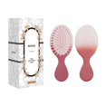 thumbnail image 1 of RHOS Mini cepillo de pelo para mujeres, hombres y niños, tamaño de viaje, cepillo de pelo para bolso y bolsillo, cepillo pequeño con cerdas suaves (1 paquete, degradado rojo), 1 of 1