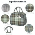 thumbnail image 4 of Reusable Plaid Lnsulated Lunch Bag for Women & Men-Leakproof Water-Resistant Cooler Tote,Large Capacity(10.6x8.7x6.3in)for Work,Office,Travel,Picnic,Beach., 4 of 7