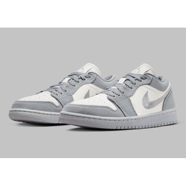 Ni - ke Ni - ke Air Jordan 1 Low SE Steel Grey Sail DV0426-012 Women's Sizes New