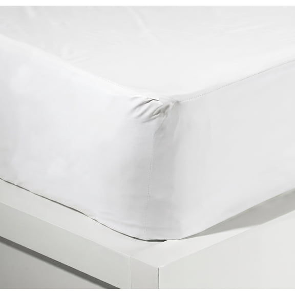 Maypes Waterproof Vinyl Mattress Protector Cover, Fitted Design, 33 x 75 inch, White