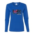 thumbnail image 2 of Wild Bobby, Loved John 3:16 Inspirational/Christian Women Graphic Long Sleeve Tee, Royal, X-Large, 2 of 6