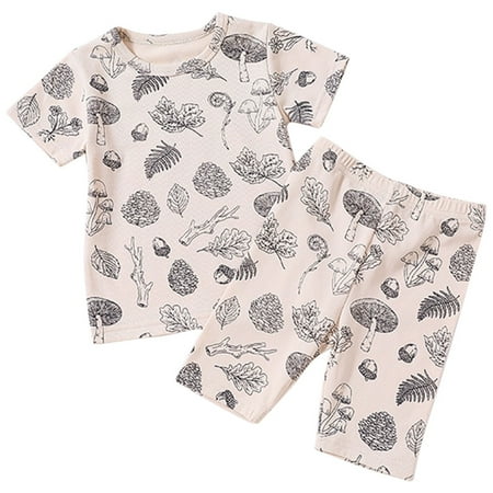 

Summer New Children s Pajamas Pure Cotton Skin Friendly Middle Young Children s Top Baby Clogs Household Clothing Set Kids Clothes
